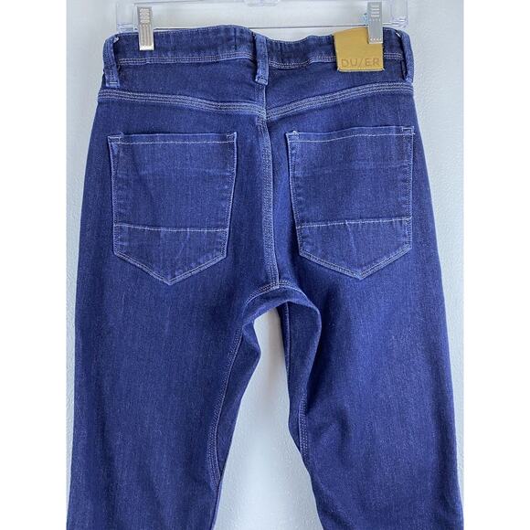 DU/ER Duer Size 30 30 Jeans L2X Slim Fit Blue Coolmax Flexible Technical Denim - Picture 5 of 8